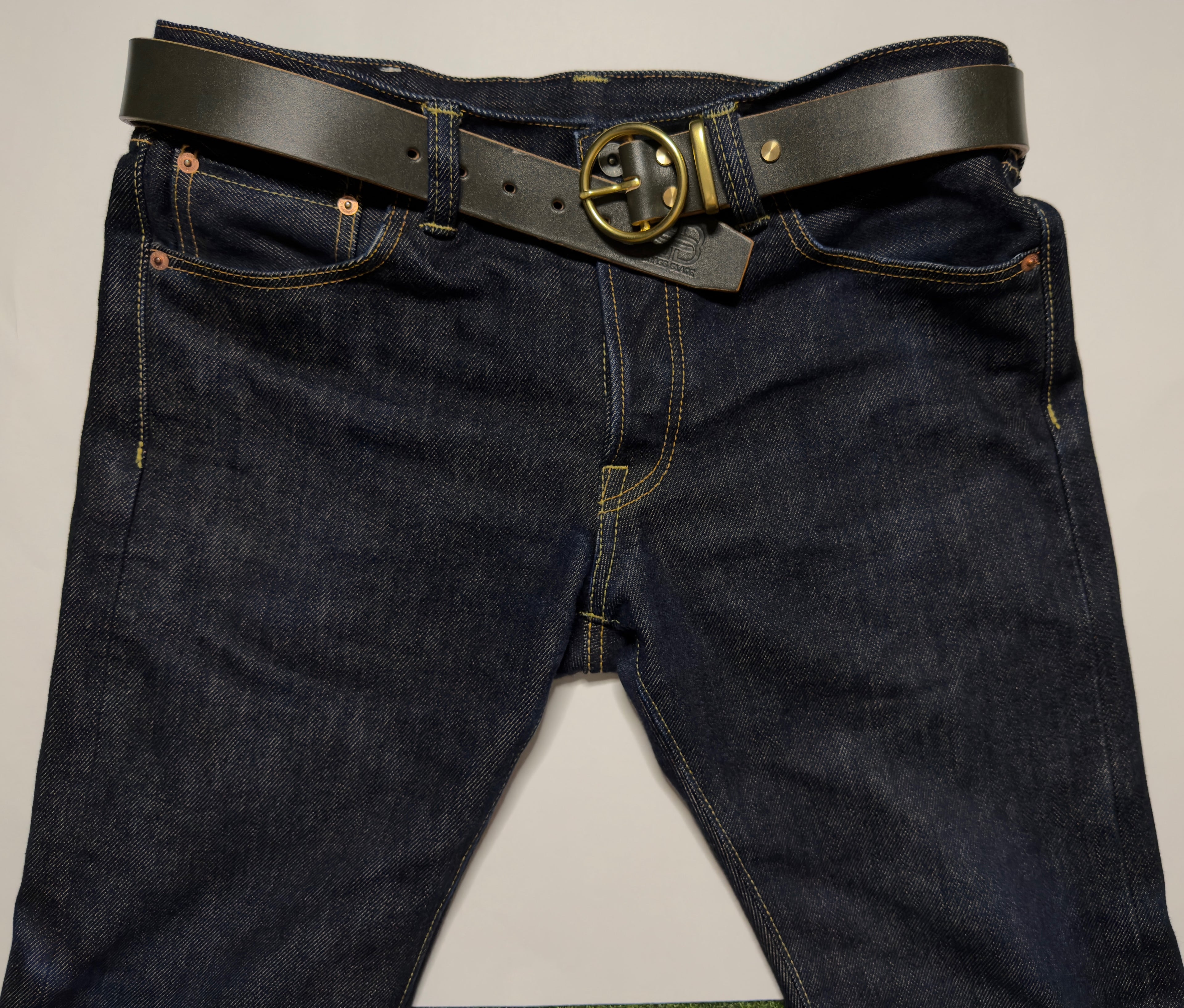 Full Circle Belt in Oak Bark Bridle - British Racing Green