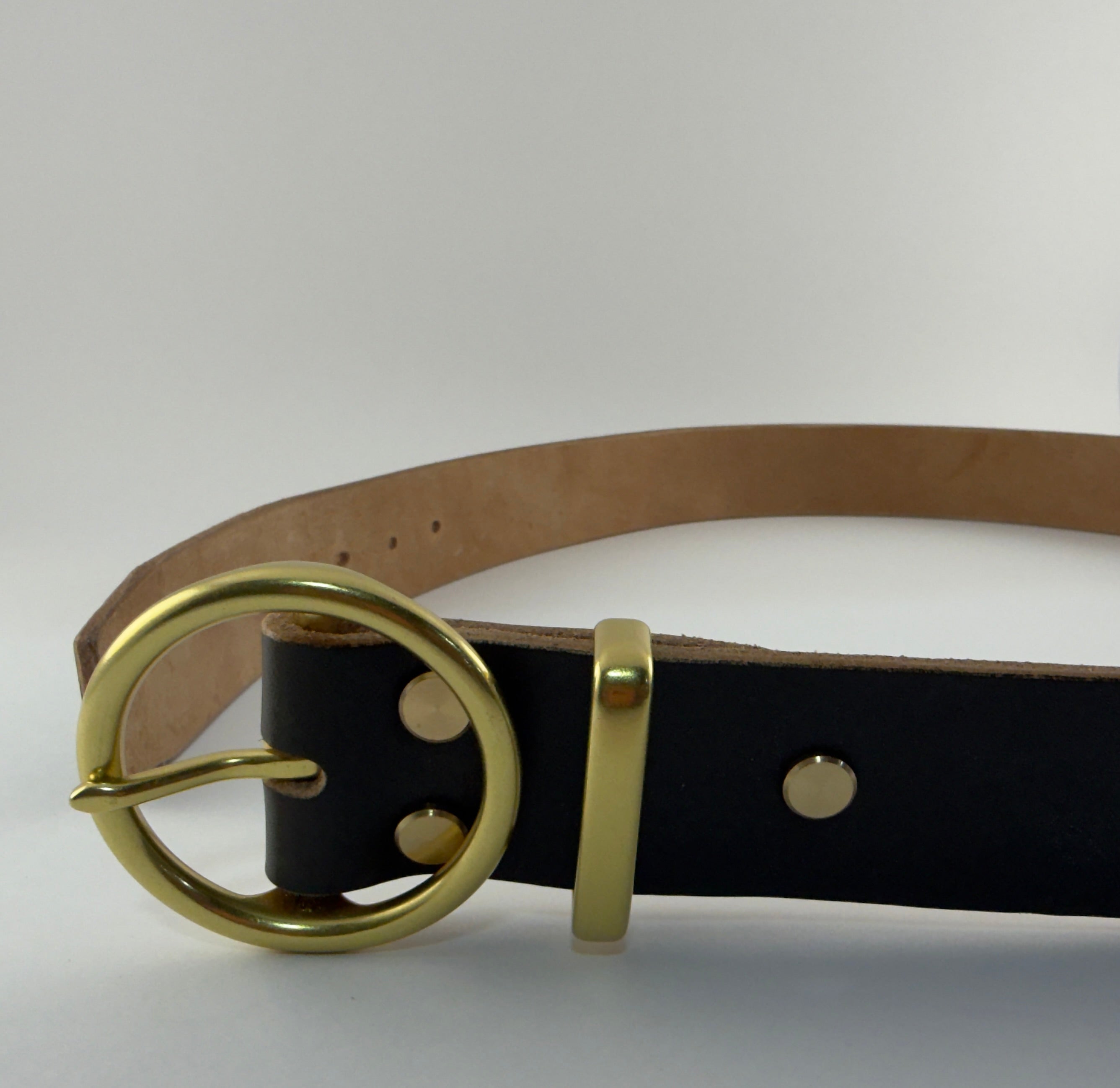 Full Circle Belt in Oak Bark Bridle - British Racing Green