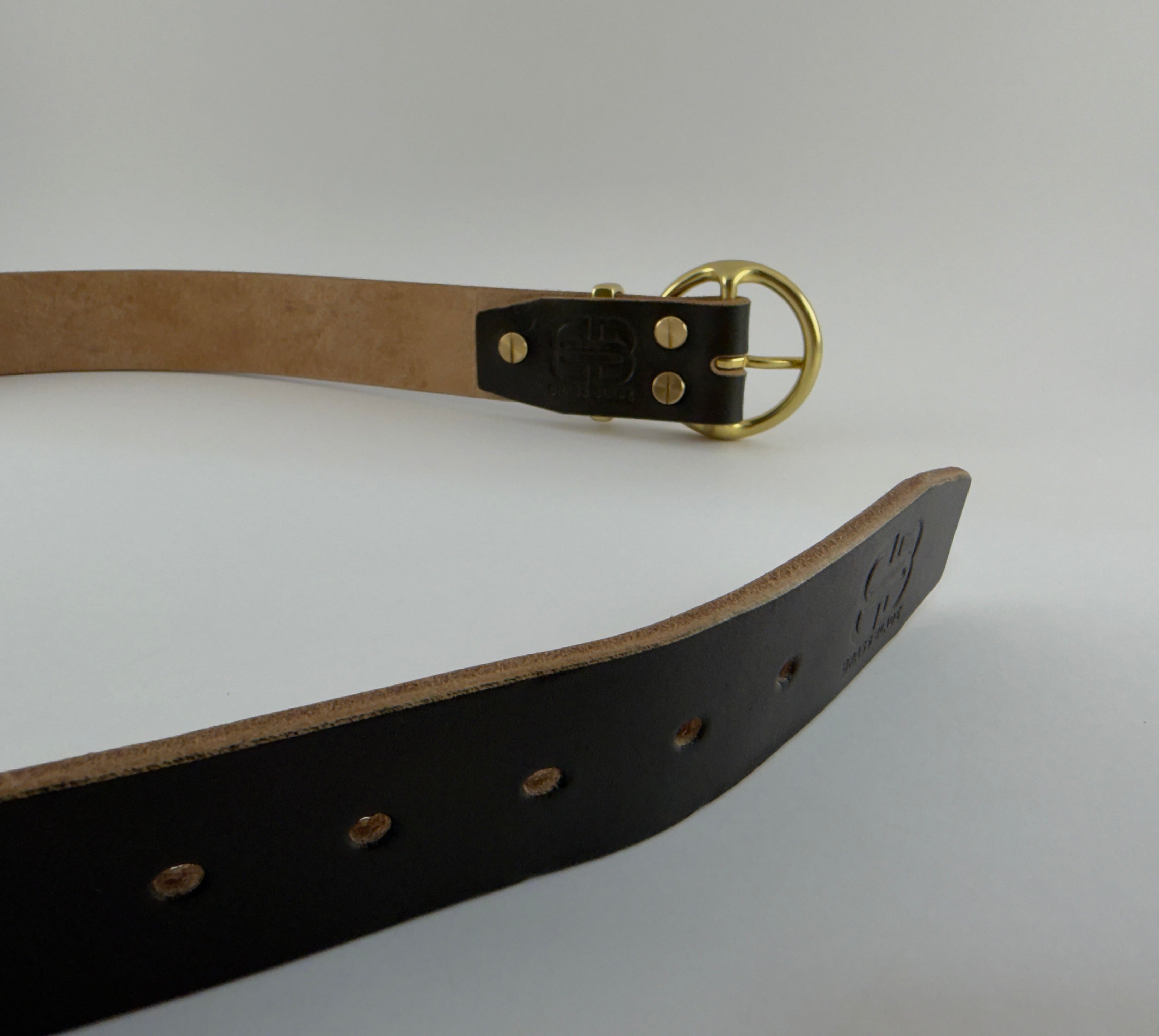 Full Circle Belt in Oak Bark Bridle - British Racing Green
