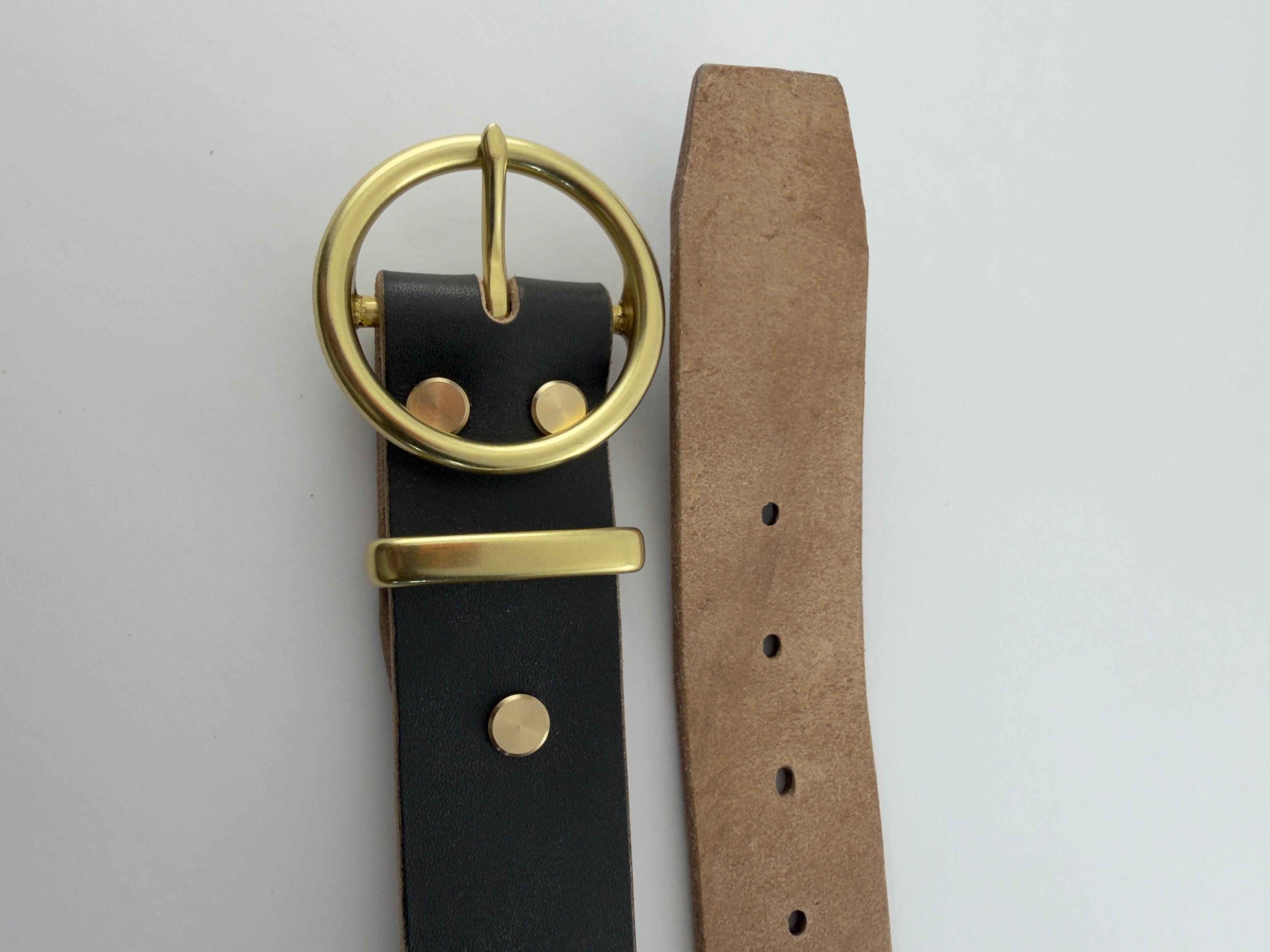 Full Circle Belt in Oak Bark Bridle - British Racing Green