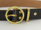 Full Circle Belt in Oak Bark Bridle - British Racing Green