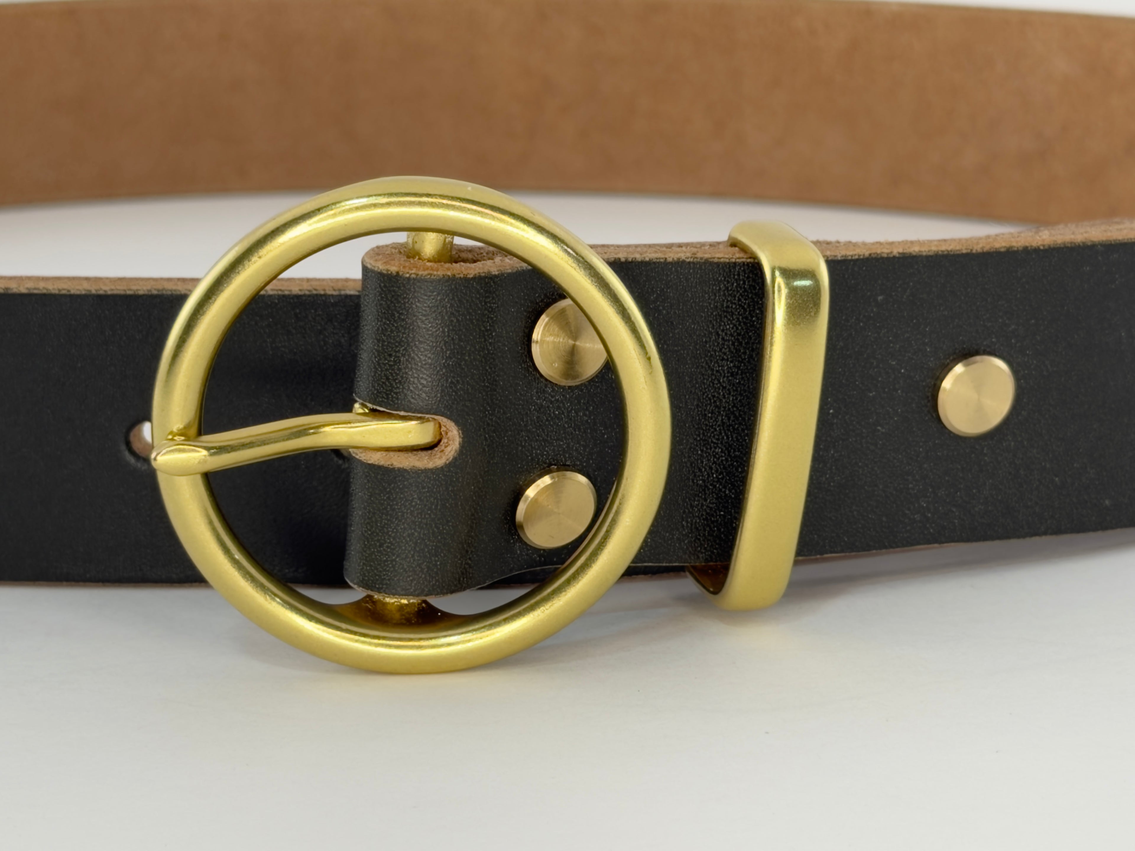 Full Circle Belt in Oak Bark Bridle - British Racing Green
