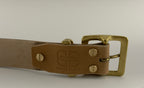 Square Buckle Belt in Oak Bark Bridle Leather - Natural