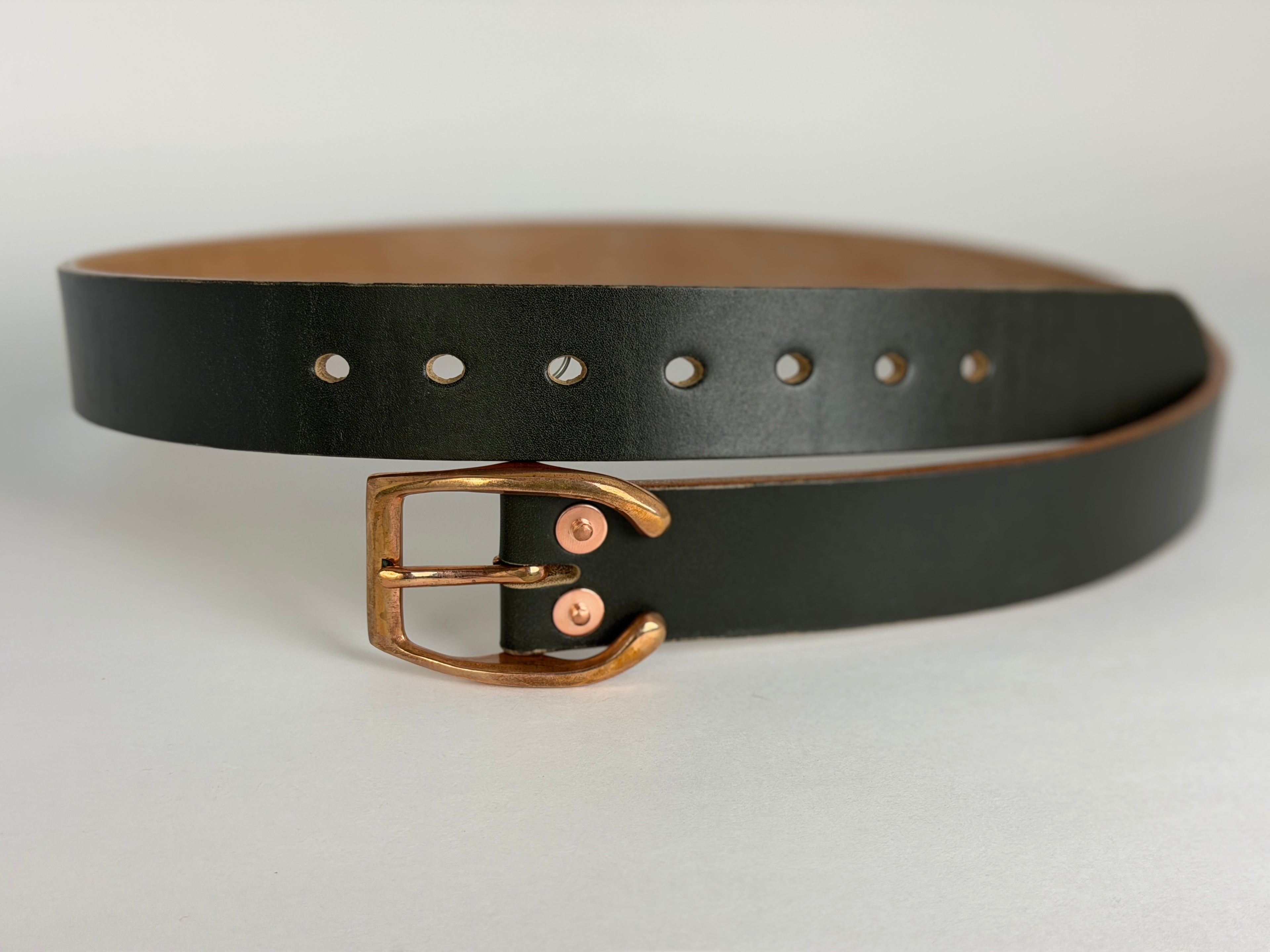 Copper Horseshoe Belt - Oak Bark Racing Green