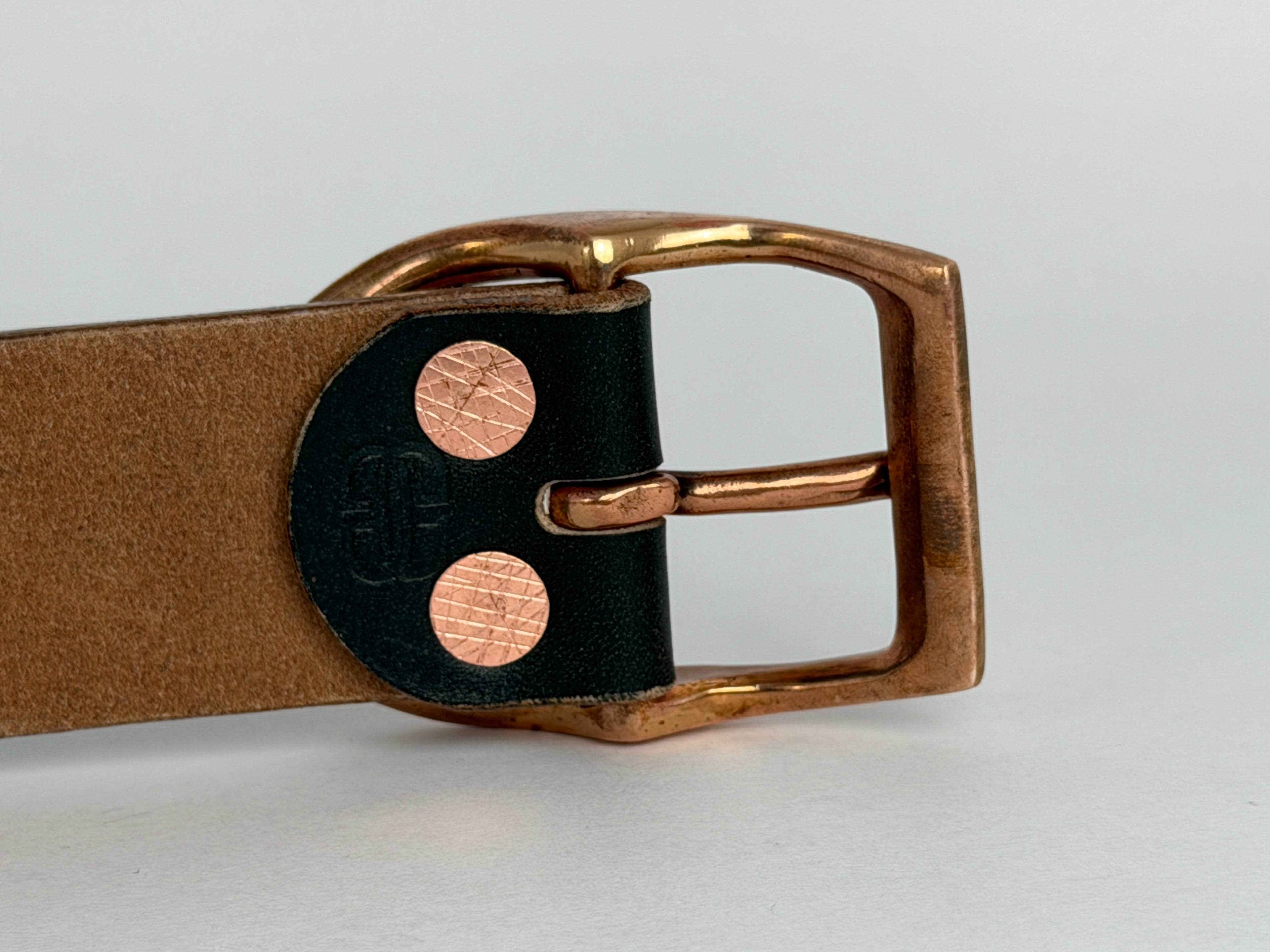 Copper Horseshoe Belt - Oak Bark Racing Green