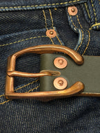 Copper Horseshoe Belt - Oak Bark Racing Green