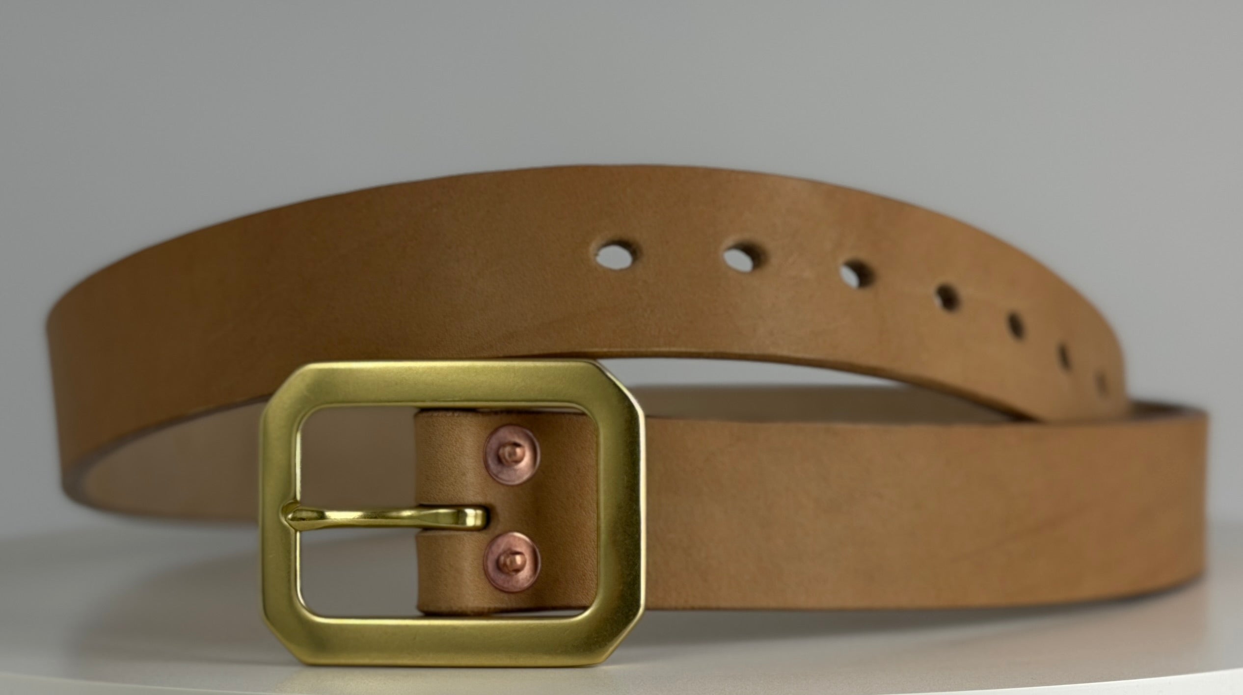Garrison Belt - Oak Bark Natural (The Patina Monster) – Brass Blade