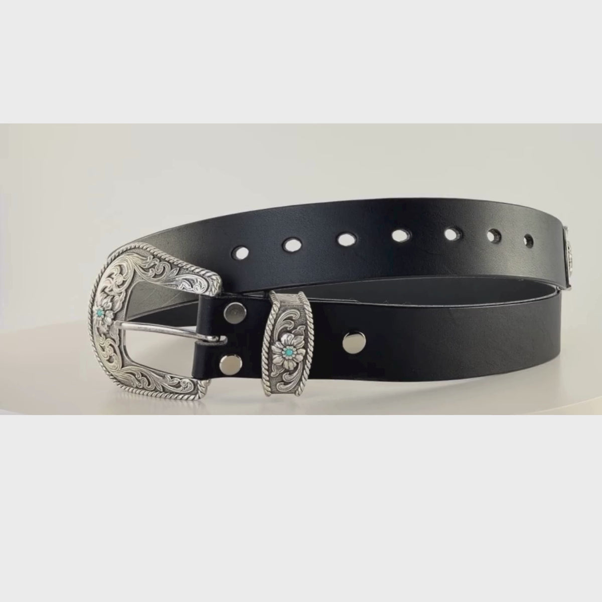 Western Belt - English Black – Brass Blade display picture 2